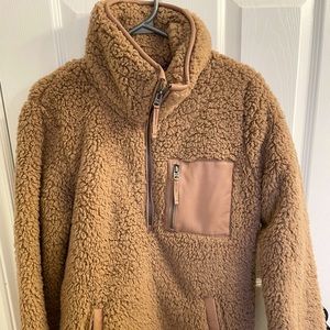 Abercrombie Sherpa Half-Zip Elevated Trim Sweatshirt